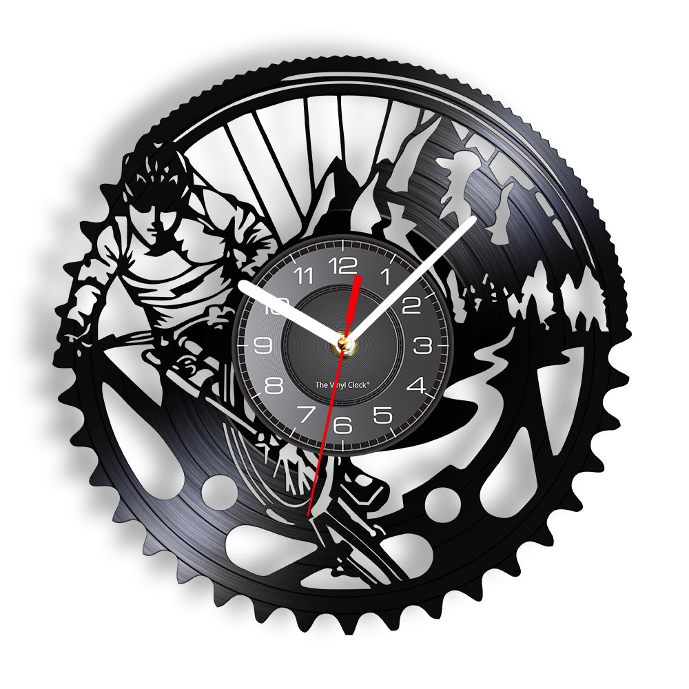 Mountain Biking Extreme - Reloj de pared de disco de