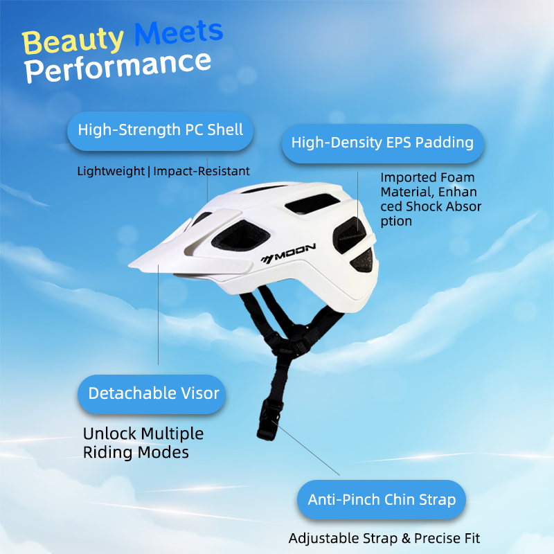 Mountain Biking Youth - Casco MOON Anti-Olor Profesional para Bicicleta