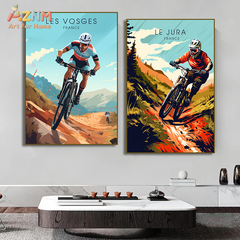 AZNM - Póster artístico de par - Mountain Biking Extreme reseña y precio